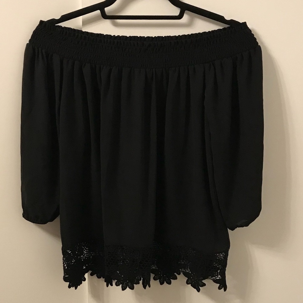 Aqua Off Shoulder Blouse